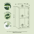 thumbnail image 3 of Furinno CUBICLE 2-Cube Thick Frame Reversible Open Back Bookcase Sage Green, 3 of 7
