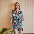 thumbnail image 1 of Pijama de seda de hielo para mujer, traje de manga larga con diseño de nicho, estilo Ins, primavera y verano, 2023, 1 of 4