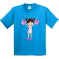 thumbnail image 3 of Inktastic Cheerleaders, Cute Girl, Brown Hair, Cheerleading Youth T-Shirt, 3 of 5
