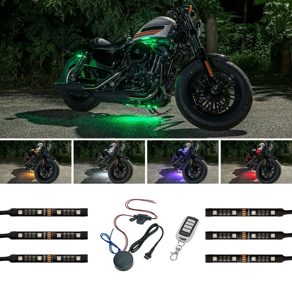 LEDGlow 6pc Advanced Million Color Mini SMD Motorcycle Light Kit