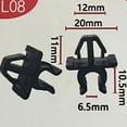 thumbnail image 6 of KERISTE 10Pcs Car Hood Prop Rod Clip for Nissan Plastic Black Good Quality, 6 of 6