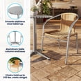 thumbnail image 4 of Flash Furniture 23.5'' Round Aluminum Indoor-Outdoor Table Set with 2 Beige Rattan Chairs, 4 of 13