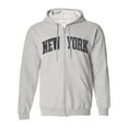 thumbnail image 2 of New York Patch Zipper Hood Heather Grey Medium, 2 of 2