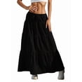 thumbnail image 2 of Jaimenalin Women'S Boho Flowy Maxi Skirt Flared Ruffle Elastic Waist Summer A Line Spring Long Skirts, 2 of 8