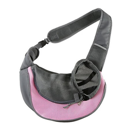PFDDRW S size pink cross-border pet bag for cats and dogs travel portable cross-body shoulder bag breathable mesh pet backpack pet supplies factory( pink)