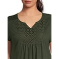 thumbnail image 4 of Real Size Women's Crochet Bib Tunic Top, Women's and Women's Plus XS-4X, 4 of 5