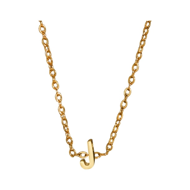 Un collar de oro con las iniciales de un nombre femenino de moda es un regalo para adolescentes femeninas