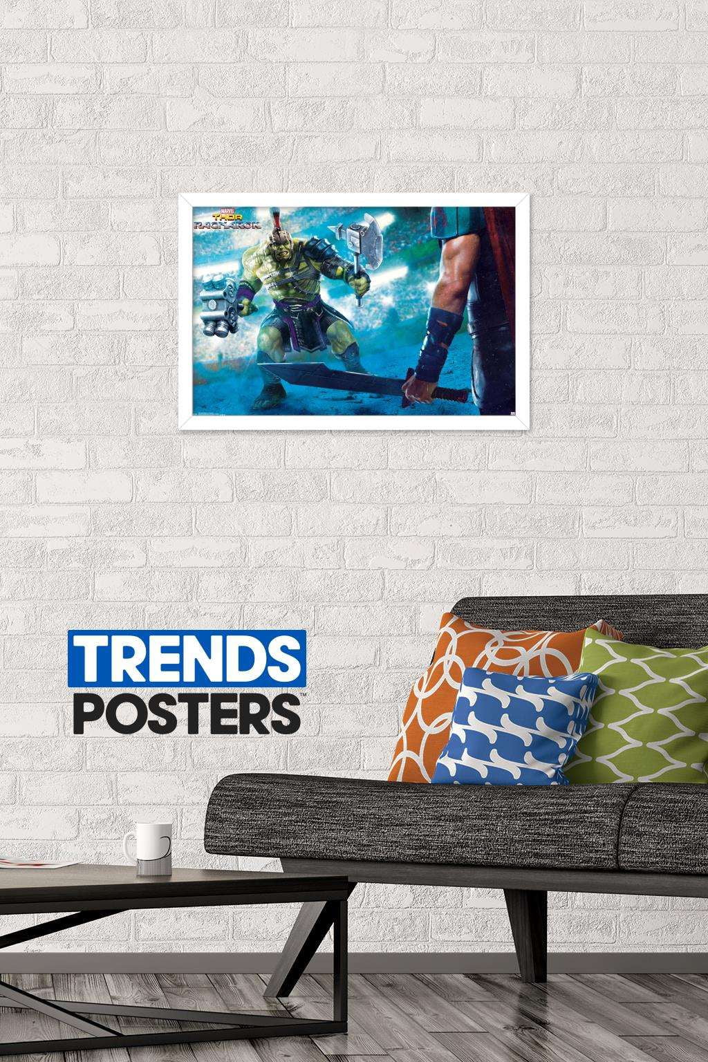 Marvel Cinematic Universe - Thor - Ragnarök - Arena Hulk Wall Poster, 14.725" x 22.375", Framed