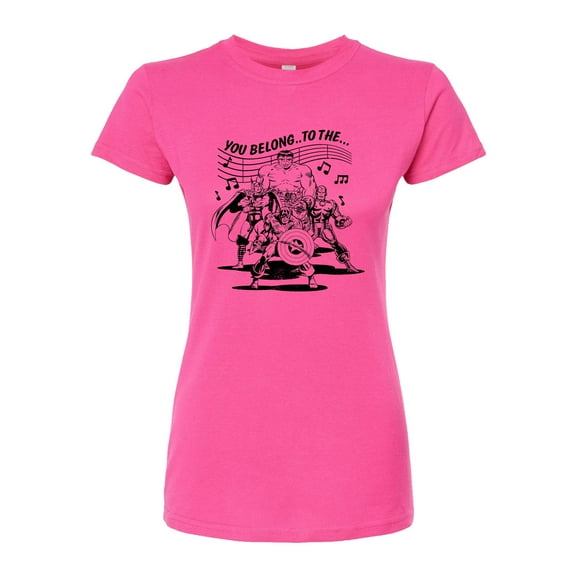 Marvel The Avengers - Merry Marching Society - Juniors Fitted Graphic T-Shirt