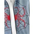 thumbnail image 3 of AIR-Men's Zip Up Graphic Spiderweb Print Long Sleeve Goth Hoodie Sweatshirt Jacket, 3 of 4