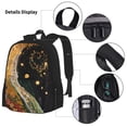 thumbnail image 3 of Disketp Abstract Gold Floral Galaxy Large Capacity Backpack Lunch Bag Pencil Case Combination 3 Piece Set for Student, 3 of 7