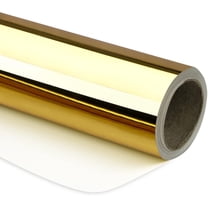 Golden Metallic Wrapping Paper, Solid Color Paper,Gift Wrapping Paper,Perfect for Wedding,Valentine's Day,Birthday, Christmas,Baby Shower,DIY Bouquet (17 Inches X 21.3 Feet)