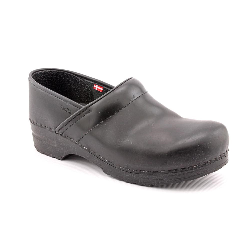 sanita black clogs