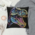 thumbnail image 2 of Nawypu  Tyrannosaurus Rex Skull Motif Dinosaurs Teeth Throw Pillow Multicolor, 2 of 5