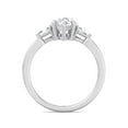 thumbnail image 3 of Sardy - Moissanite Pear Shape Lab Diamond Engagement Ring with Tapered Side Stones, 3 of 4