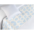 thumbnail image 3 of Abstract Art Bed Runner, Geometric Vibes Round Shapes Simple Design Pastel Boho Art, Decorative Accent Bedding Scarf for Hotels Homes & Guest Rooms, Twin, Pale Azure Blue and Champagne, by Ambesonne, 3 of 3