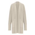 thumbnail image 5 of ClodeEU Women's Cardigan Sweaters ,Long Sleeve Knit Open Front Jacket,Lightweight Sweater With Pockets White,Womens Plus M, 5 of 6