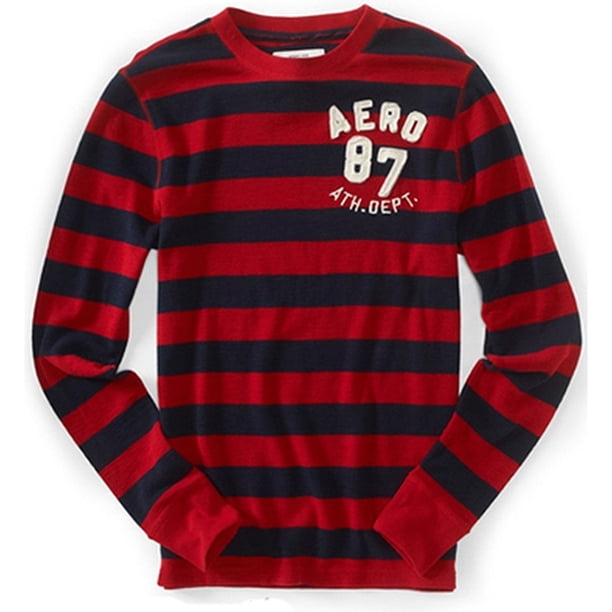 Sweater Aeropostale Aero 87 Stripe Knit Hombre Rojo XX-Large Tejer