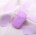 thumbnail image 4 of Trayknick 50Pcs Travel Disposable Mini Washing Hand Bath Clean Scented Slice Soap Paper Lavender, 4 of 13