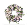 thumbnail image 2 of Vickerman 18" Artificial Blue and Pink Hydrangea Wreath., 2 of 2
