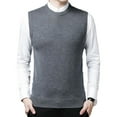 thumbnail image 5 of Mens Slim Fit Sweater Vest Knitted Tank Top Sleeveless Pullover Solid Color Top, 5 of 9
