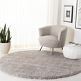 thumbnail image 3 of SAFAVIEH Royal Juliet Solid Plush Shag Area Rug, Grey, 6'7" x 6'7" Round, 3 of 8