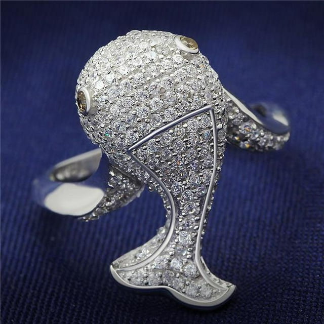 Bague en Argent Sterling 925 Rhodié avec Zircone Cubique de Qualité AAA, Brun - Taille 6