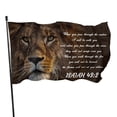 thumbnail image 2 of VIVACITE Christian Flag 3x5 Garden Decor Outdoor Patio Decor Front Porch Decorations Outdoor Art Prayer Flags Outdoor Yard Decor Religious Faith Christian Gifts with Bible Verse ISAIAH 43:2, 2 of 8