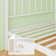 thumbnail image 6 of iPormis Twin Size Metal Platform Bed Frame with Vintage Victorian Headboard & Footboard, Heavy Duty Bed Frame with 14 Steel Slats Support, White, 6 of 7