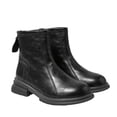thumbnail image 4 of OKBOP Women's Combat Boots Round Toe Zip-Up Slip-Resistant Chunky Heel Black Stylish Women's Boots Sizes 35, 4 of 5