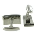 thumbnail image 3 of Cufflinks Black Ceramic Linear Whaleback Sleek Classy, 3 of 3