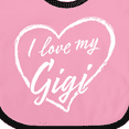 thumbnail image 4 of Inktastic I Love My Gigi in White Chalk Heart Boys or Girls Baby Bib, 4 of 4
