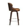 thumbnail image 4 of Dycanpo 26"Swivel Bar Stools, Wood Counter Height Bar Stools Set of 2 for Home Kitchen, Brown, 4 of 5