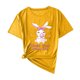 thumbnail image 1 of Camisas de Manga Corta para las Mujeres Moda Casual Impresión Cuello Redondo Suéter Tee Blusas, 1 of 4