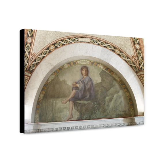 Canvas Print: South Corridor, Great Hall. Boy At Winander Mural Of The Lyric
