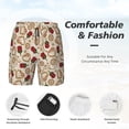 thumbnail image 4 of Kdxio Valentine'S Day Rose Print Men's Swim Trunks with Compression Liner 7 Inch Inseam Quick Dry Swim Shorts, 4 of 7