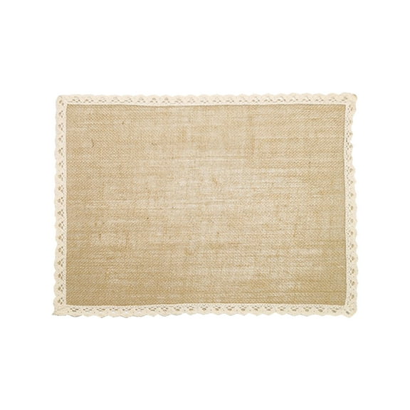 Vikakiooze Jute Placemats Linen Weaving Lace Placemats Lace Placemats Can Be Printed Printing Insulating Pads Western-style Placemats