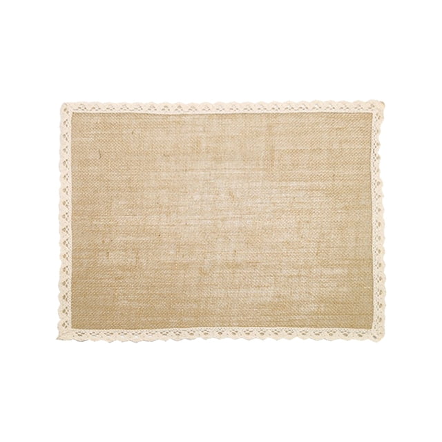 Napperons en Jute Tissage en Lin Napperons en Dentelle Napperons en Dentelle Peut Être Imprimé Impression Coussinets Isolants Napperons de Style Occidental