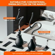 Smokitcen Silicone Shower Enema Device with Reusable Tube and 2 Colon Cleansing Nozzle Tips for Men and Women