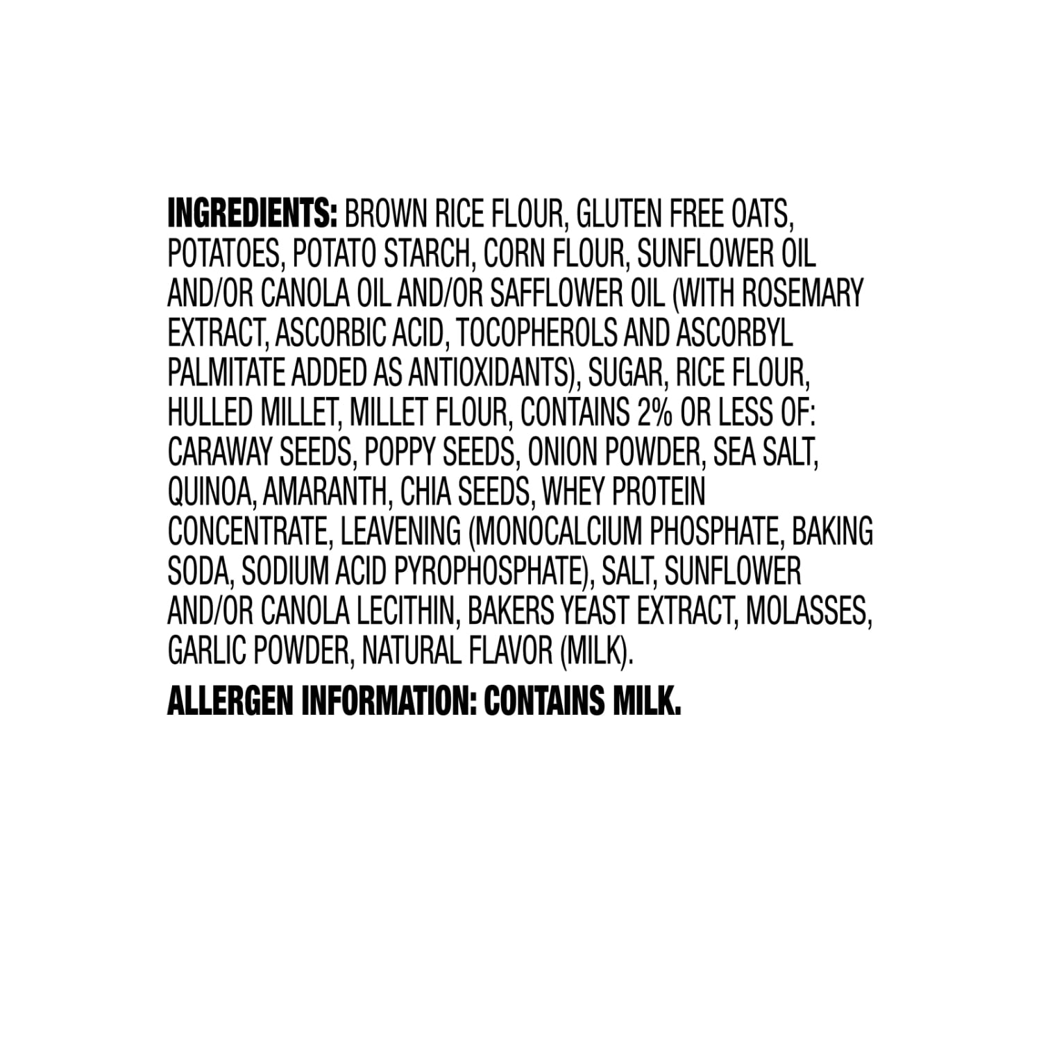 (4 pack) Milton's Gluten Free Crackers - Everything Seasoning, 4.5oz, Plastic Bag
