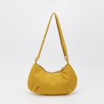 thumbnail image 2 of Mwjwdo Women's Solid Lightweight Nylon Dumpling Sling Bag, Minimalist Half Moon Crossbody Shoulder Handbag for Casual Daily Outfit Yellow, 2 of 3