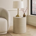 thumbnail image 2 of Meridian Furniture Nobi Beige Table d'Appoint en Béton pour Intérieur/extérieur, 2 of 9
