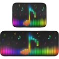 thumbnail image 7 of SKYSONIC Rainbow Music Note Kitchen Mats Set of 2 Multicolored Lines Anti Fatigue Floor Runner Rug Non Slip Comfort Mat 19.7x27.6 Inch + 19.7x47.2 Inch for Living Room Laundry Room Hallway, 7 of 7