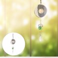 thumbnail image 3 of MasteelfCA Carillon Éolien en Maille Ronde Colorée 3D Feuille Creuse en Acier Inoxydable Décoration Murale Pendentif pour Bureau Maison Balcon (Argent), 3 of 8
