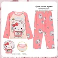 thumbnail image 1 of Conjunto de pijama de dibujos animados para niños, ropa de casa, pantalones de manga larga, cuello redondo, cómodo, Kawaii, regalo para niños, Kuromi Pochacco Hellokittys, 1 of 5