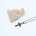 thumbnail image 5 of Mens Stainless Steel Cross Pendant Necklace With Wheat Chain, 5 of 5