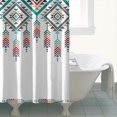thumbnail image 4 of Multicolor Ethnic Geometric Border Pattern Shower Curtain 72"x84" ,Bathroom Decorative Shower Curtains Set with 12 Hooks,Modern Waterproof Washable Shower Curtain, 4 of 6