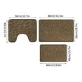 thumbnail image 3 of 100Fens Bathroom Rugs Sets 3 Piece, Cobblestone Memory Foam Bathroom Mats Set Extra Thick, Non Slip Bath Mats for Bathroom, Water Absorbent, Washable Black Bath Rugs for Tub, Toilet and Floor, 3 of 3