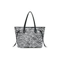 thumbnail image 3 of Daisy Rose Tote Shoulder Bag and Matching Clutch for Women - PU Vegan Leather Handbag for Travel Work and School - Zebra, 3 of 7