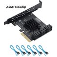 thumbnail image 1 of 6/4 10 Port SATA III PCIe Card, PCIe SATA III Controller Card To 6GB/s Internal Adapter Converter PCI SATA 3.0 Expansion Card 6Port set1, 1 of 6